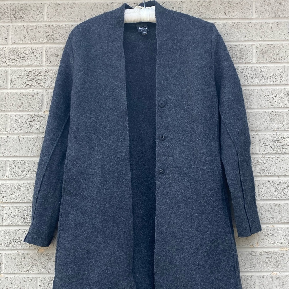 Eileen fisher long dress coat